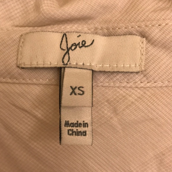 EUC Joie semi-sheer white cotton button down - Picture 2 of 6